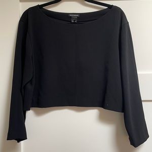 Club Monaco Black Cropped Top Size M